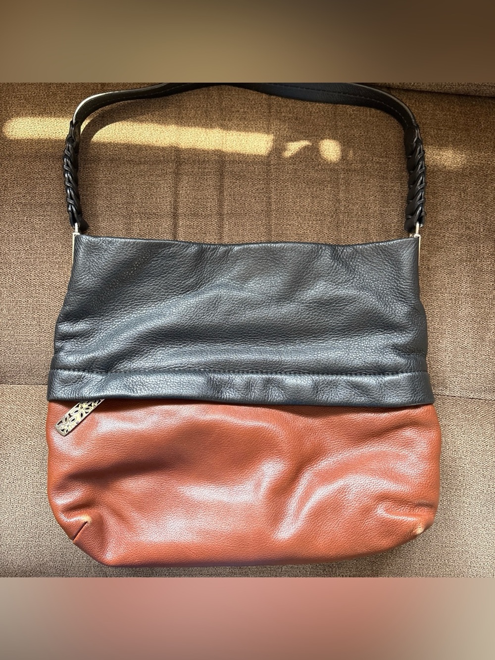 Brighton Two Tone Smooth Leather Large Purse U171050 Pebble Leather Clean